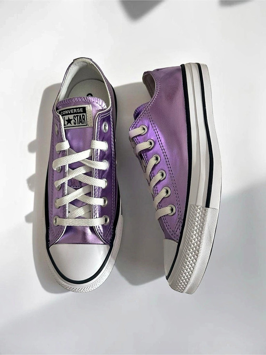 Converse Shoes - Converse Chuck Taylor All Star Metallic Purple Low Top Women’s 7